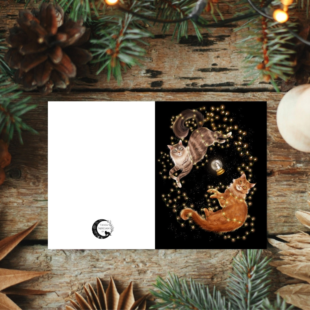 Christmas Cats Greeting Card