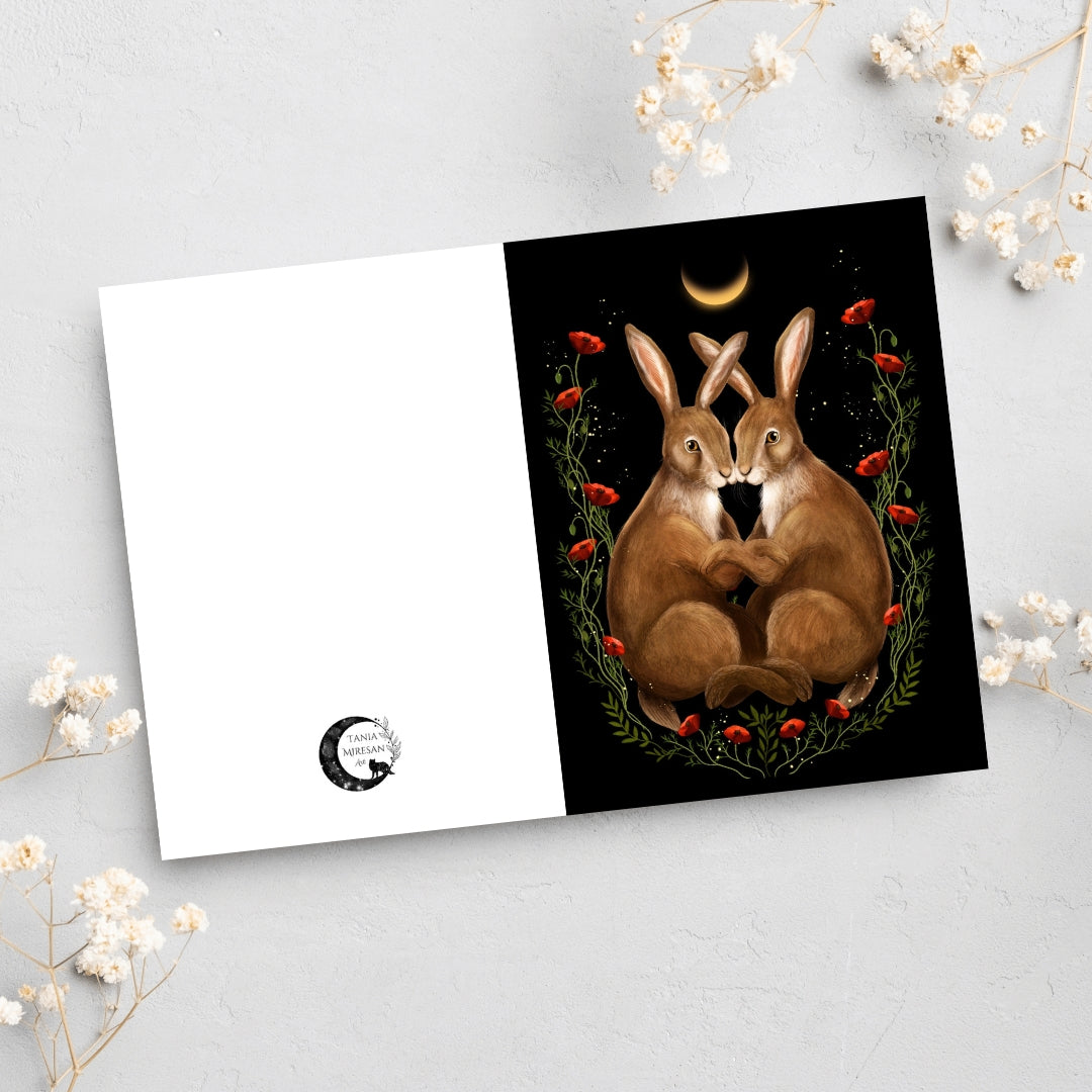 Hare Couple Card