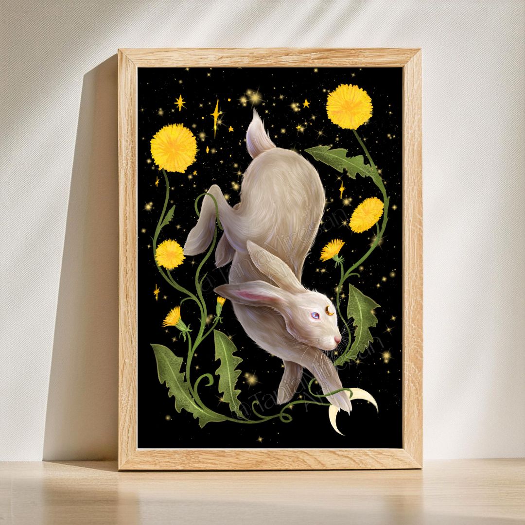 Hare & Dandelion Fine Art Print
