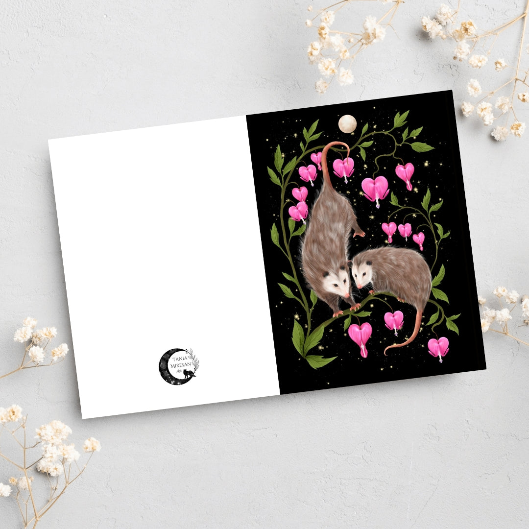 Opossum Couple Greeting Card
