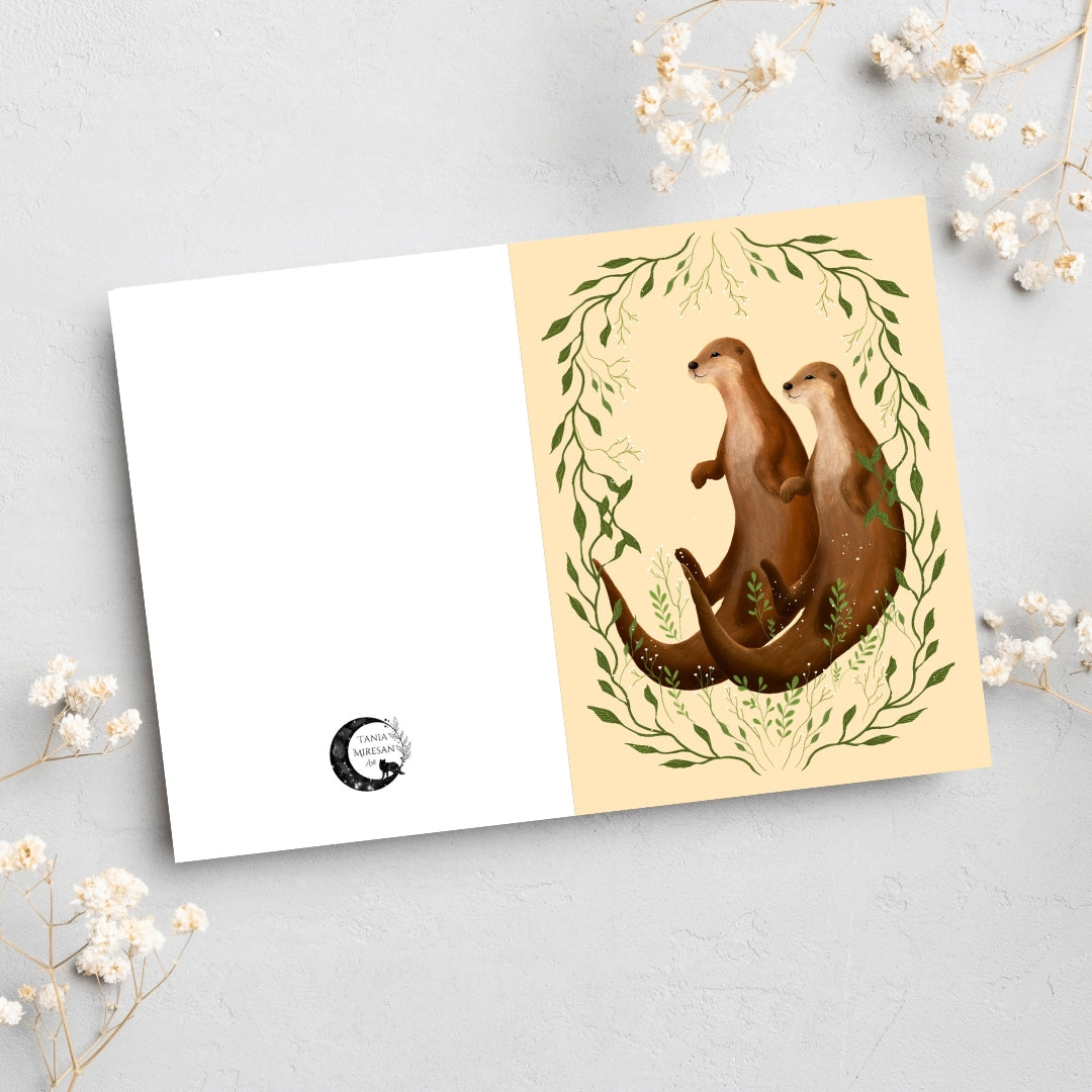 Otter Couple Card