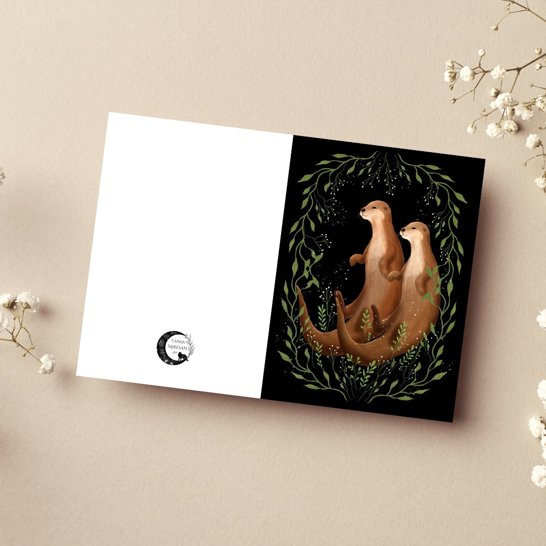 Otter Couple Card