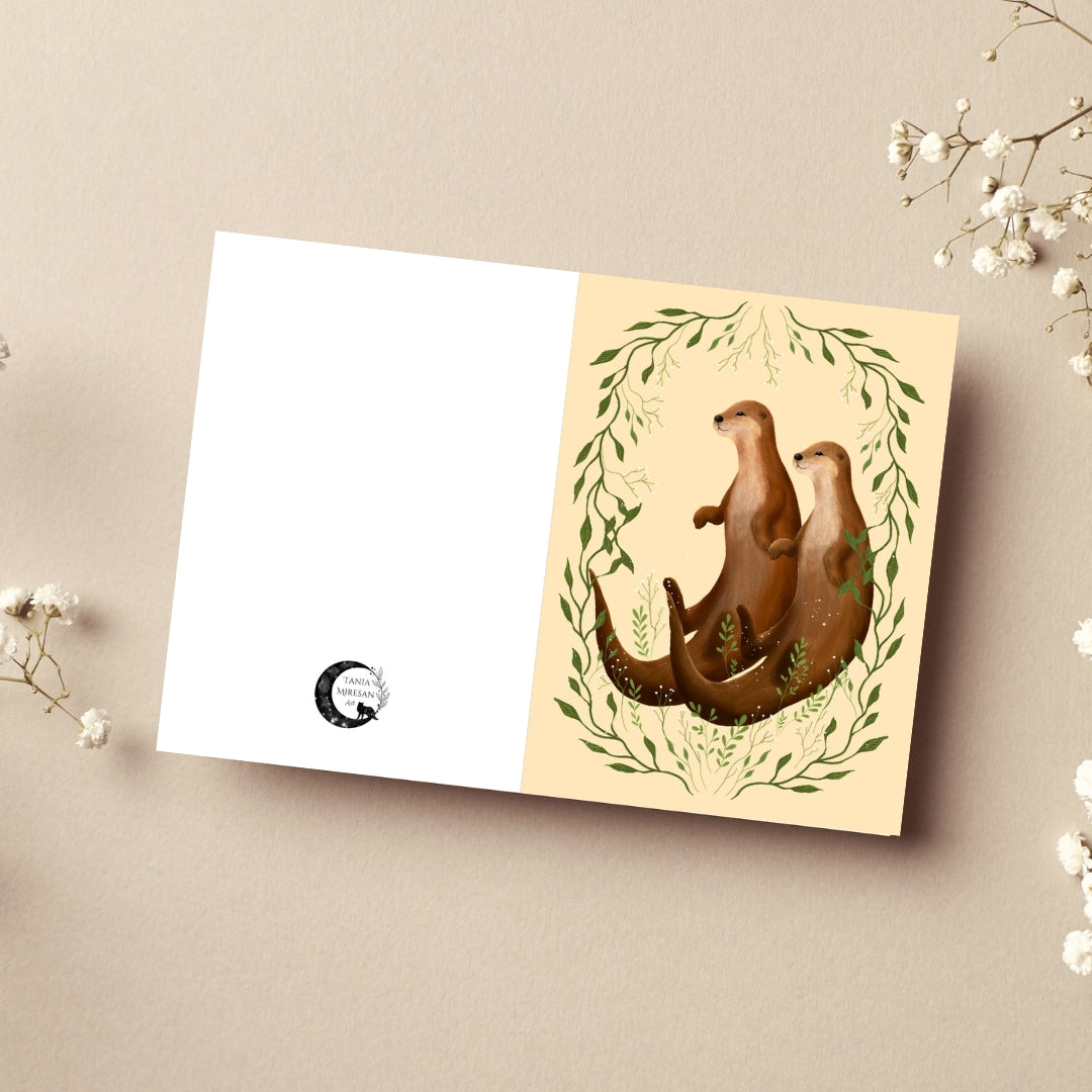 Otter Couple Card