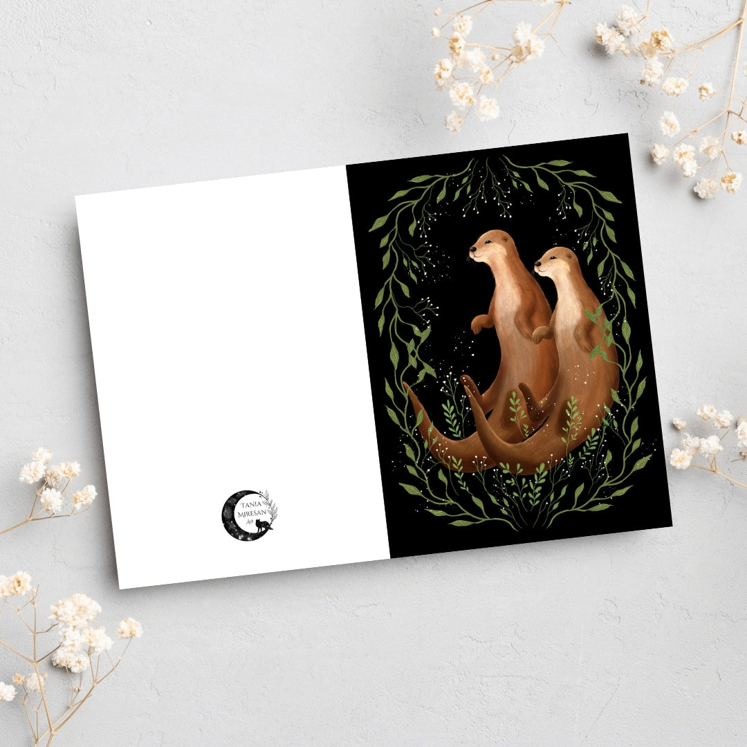 Otter Couple Card