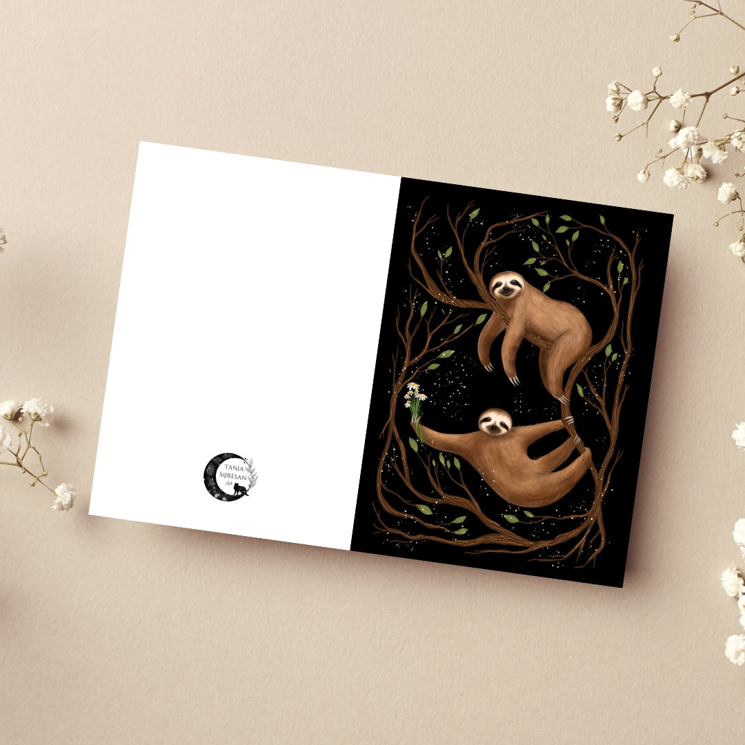 Sloth Couple Card