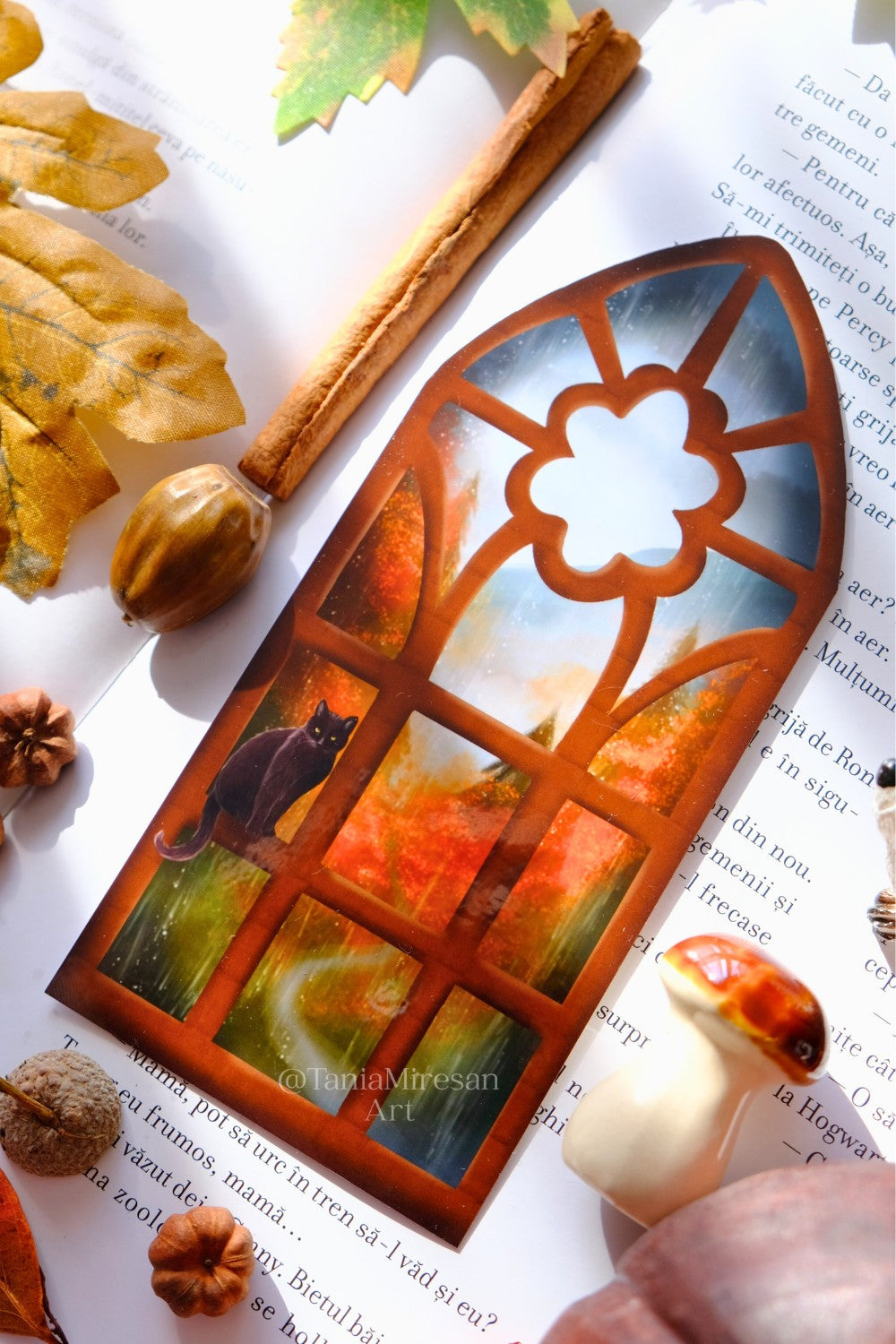 Cat & Rainy Window Bookmark