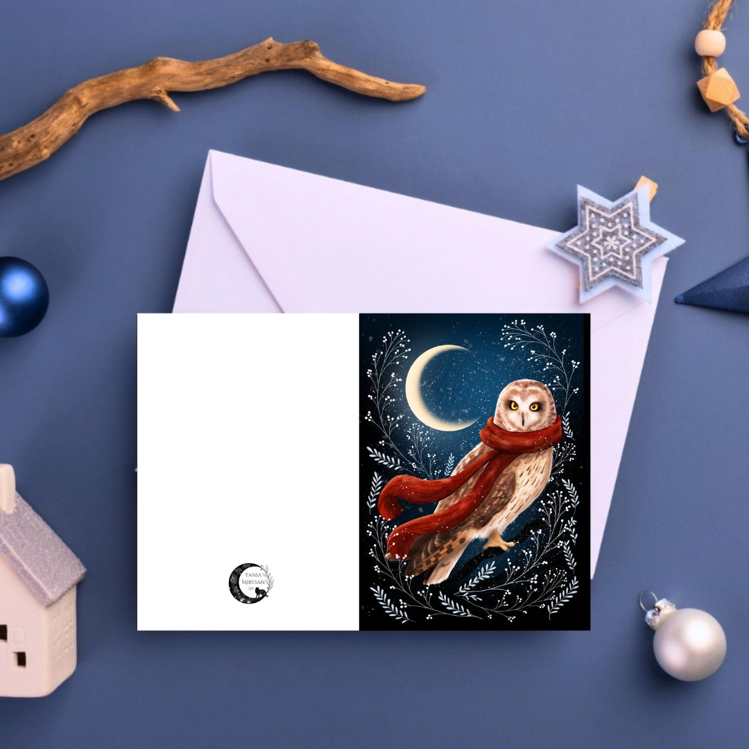 Winter Owl Christmas Card