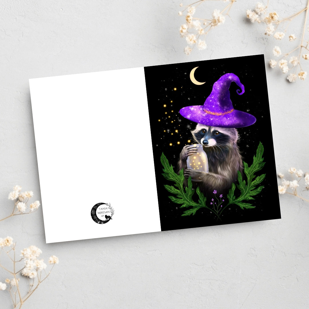 Wizard Raccoon Card