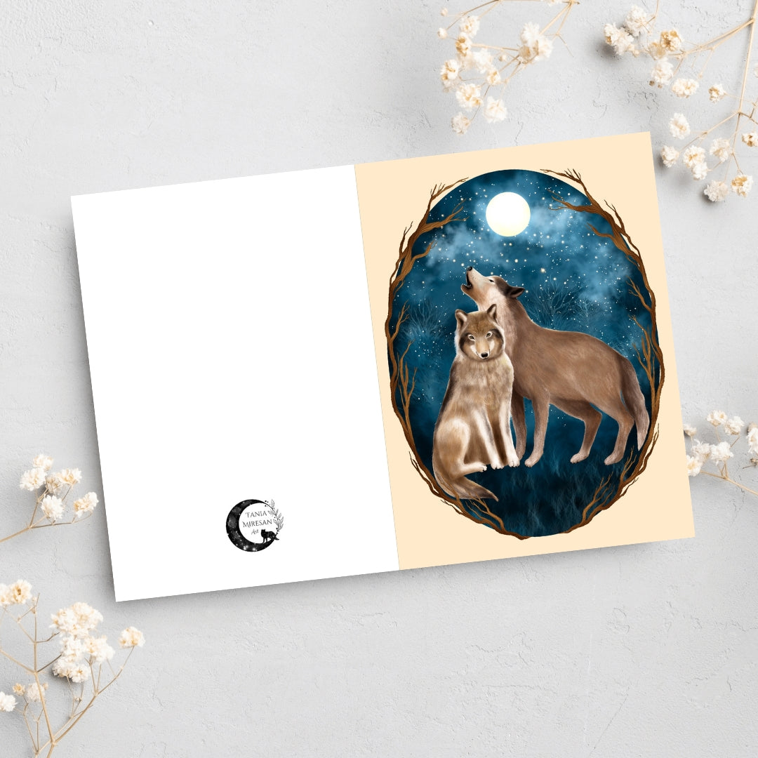 Wolf Couple Card
