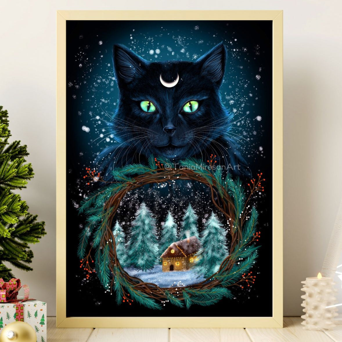 Yule Cat Fine Art Print