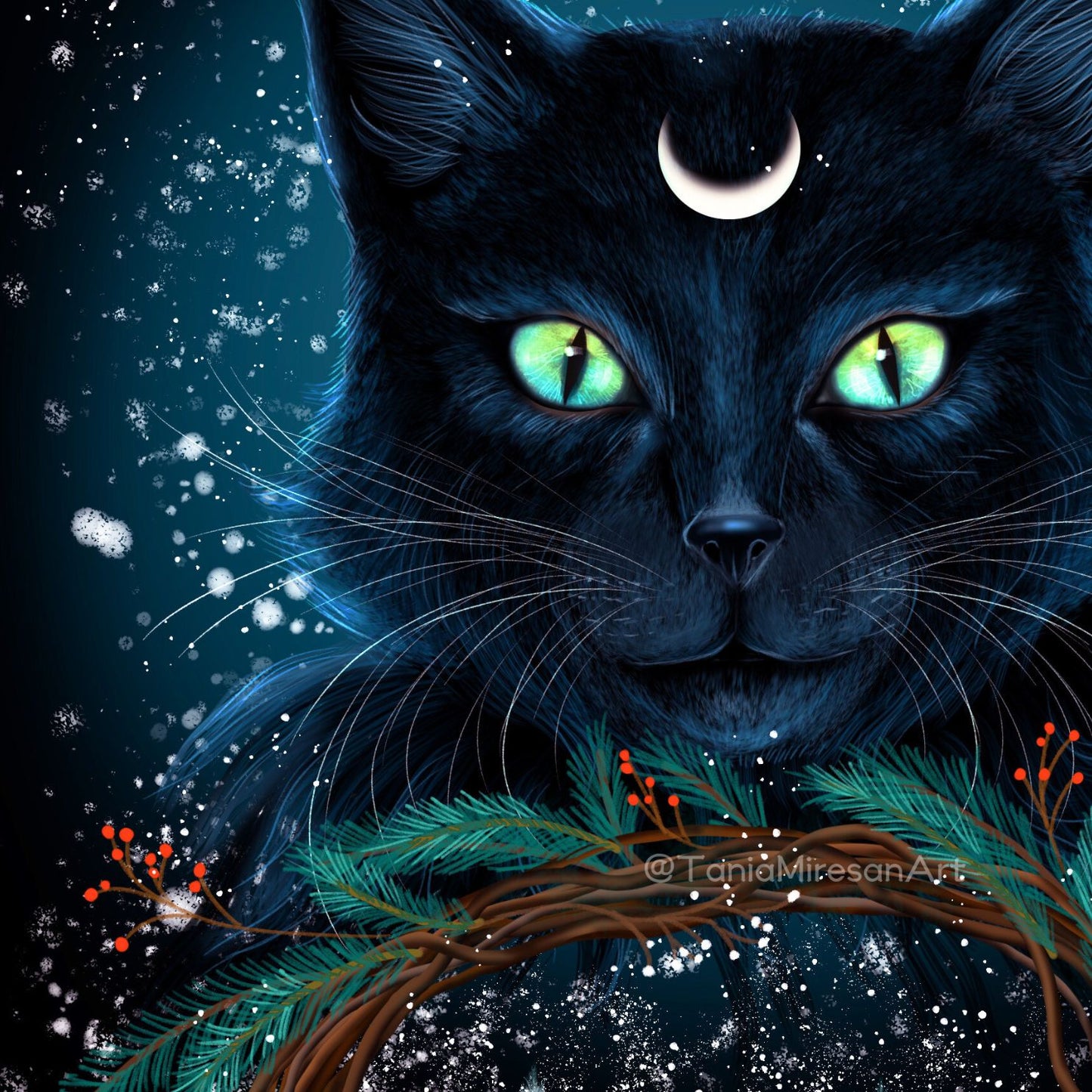 Yule Cat Fine Art Print
