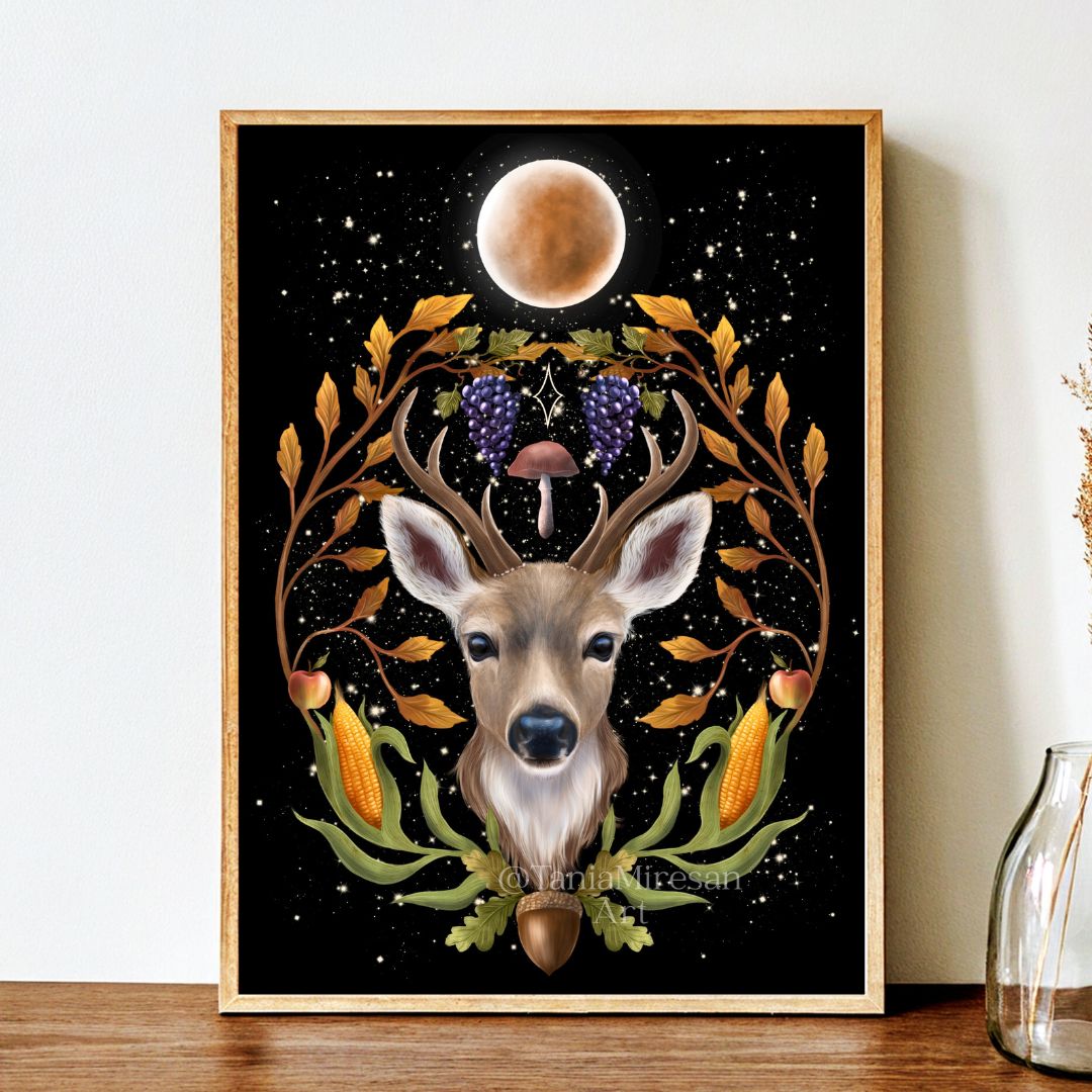 Autumn Deer Fine Art Print