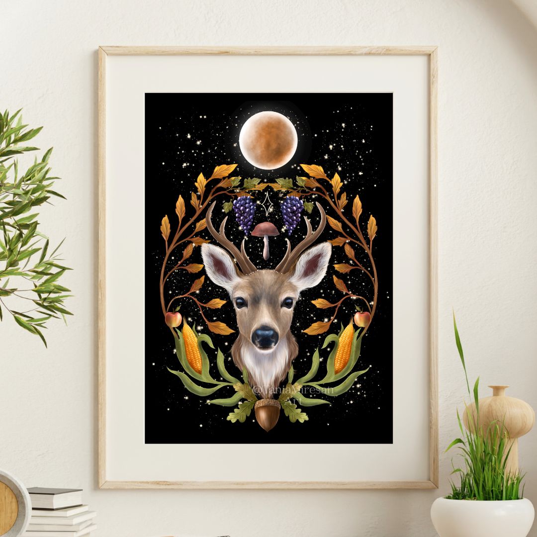 Autumn Deer Fine Art Print