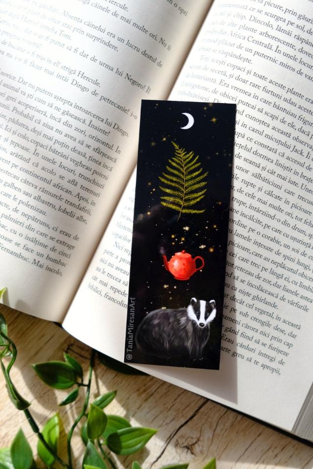 Badger and Teapot Bookmark