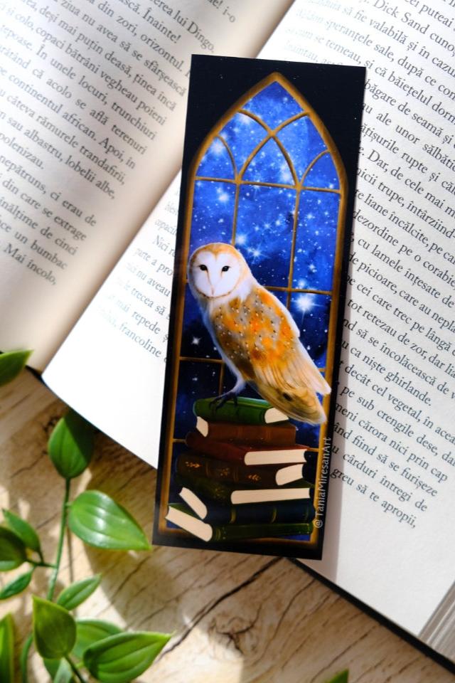 Barn Owl Window Bookmark