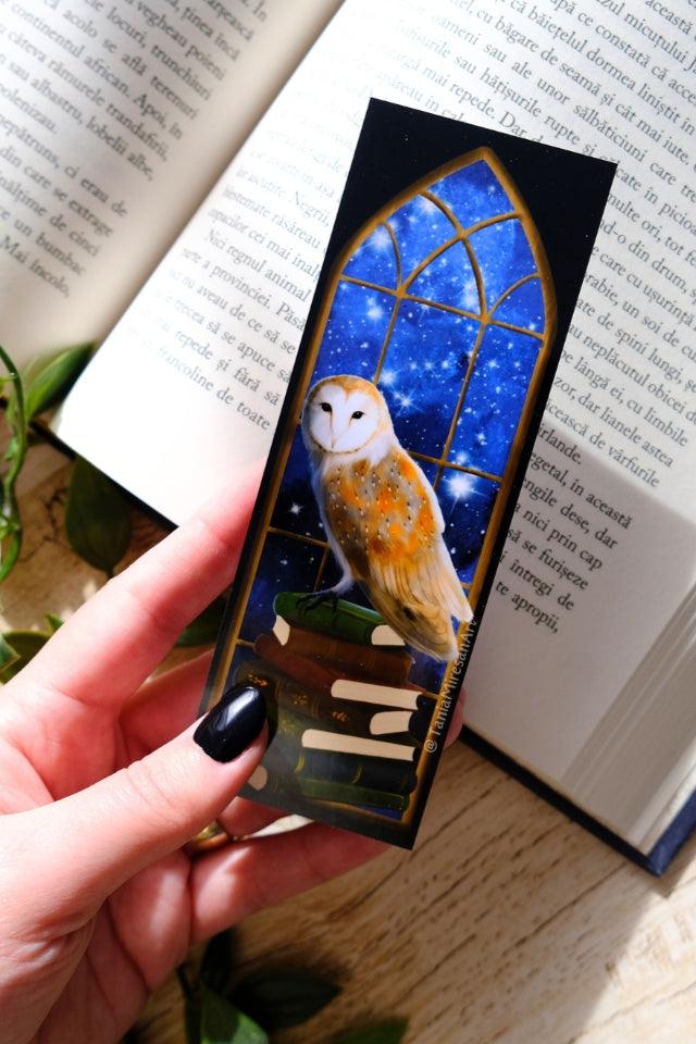 Barn Owl Window Bookmark