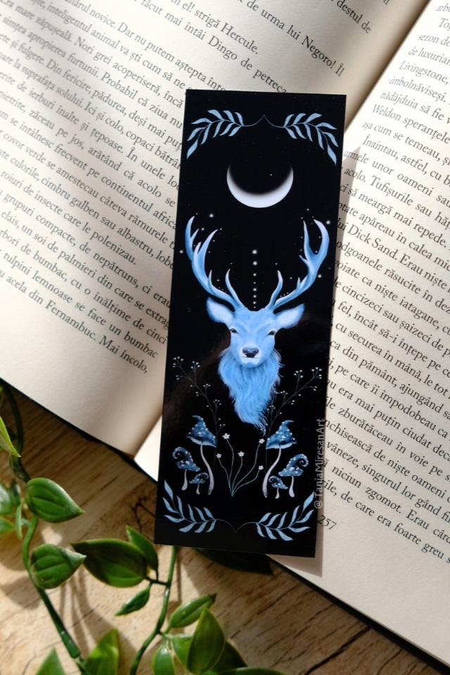Blue Stag Bookmark