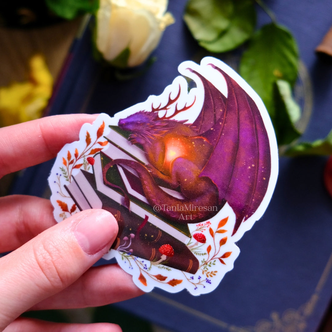 Book Dragon Sticker