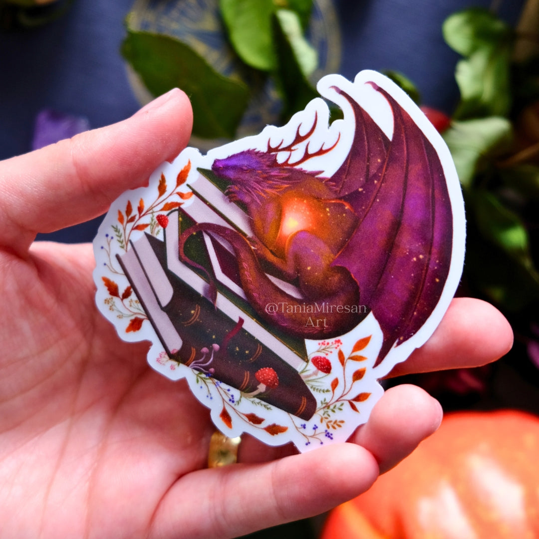 Book Dragon Sticker