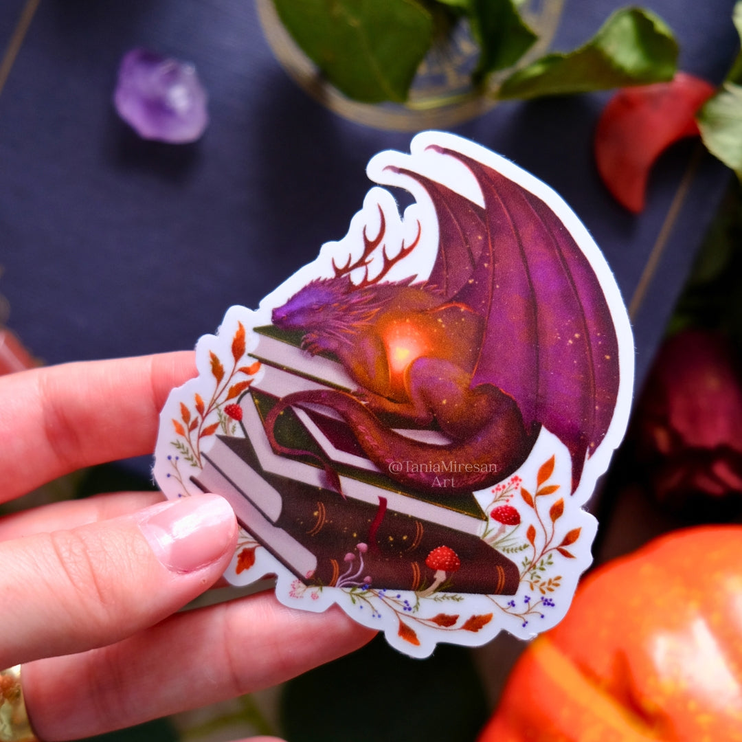 Book Dragon Sticker