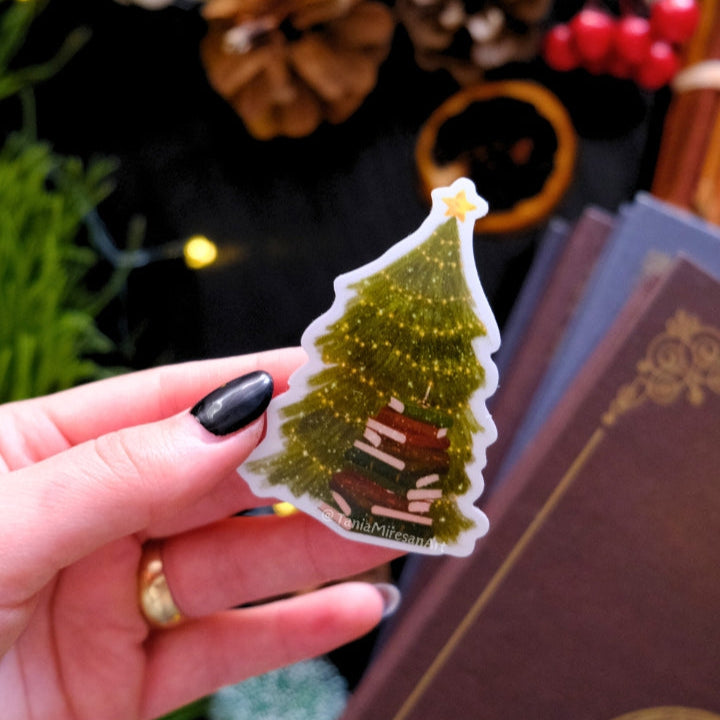 Christmas Book Tree Sticker