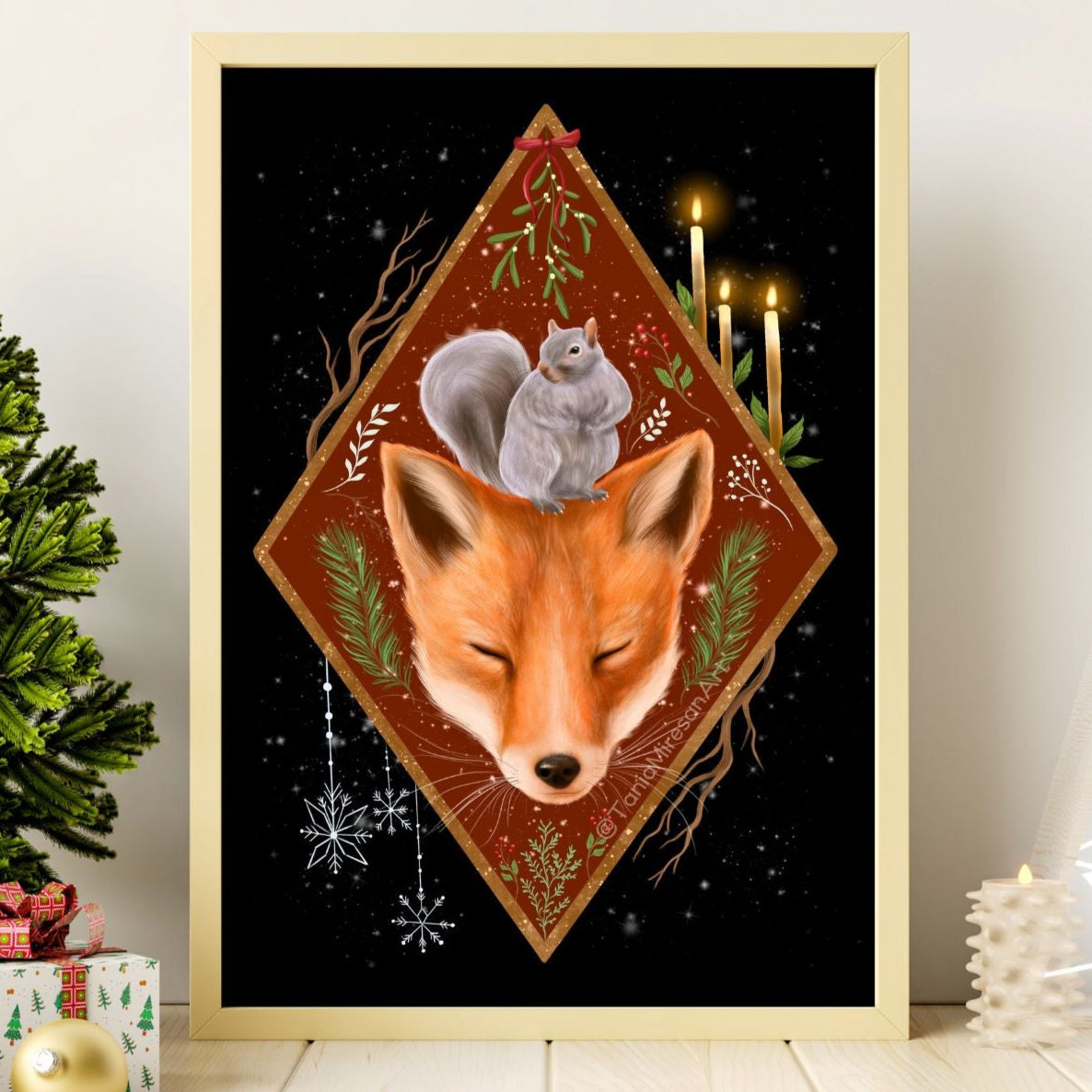 Christmas Fox Fine Art Print