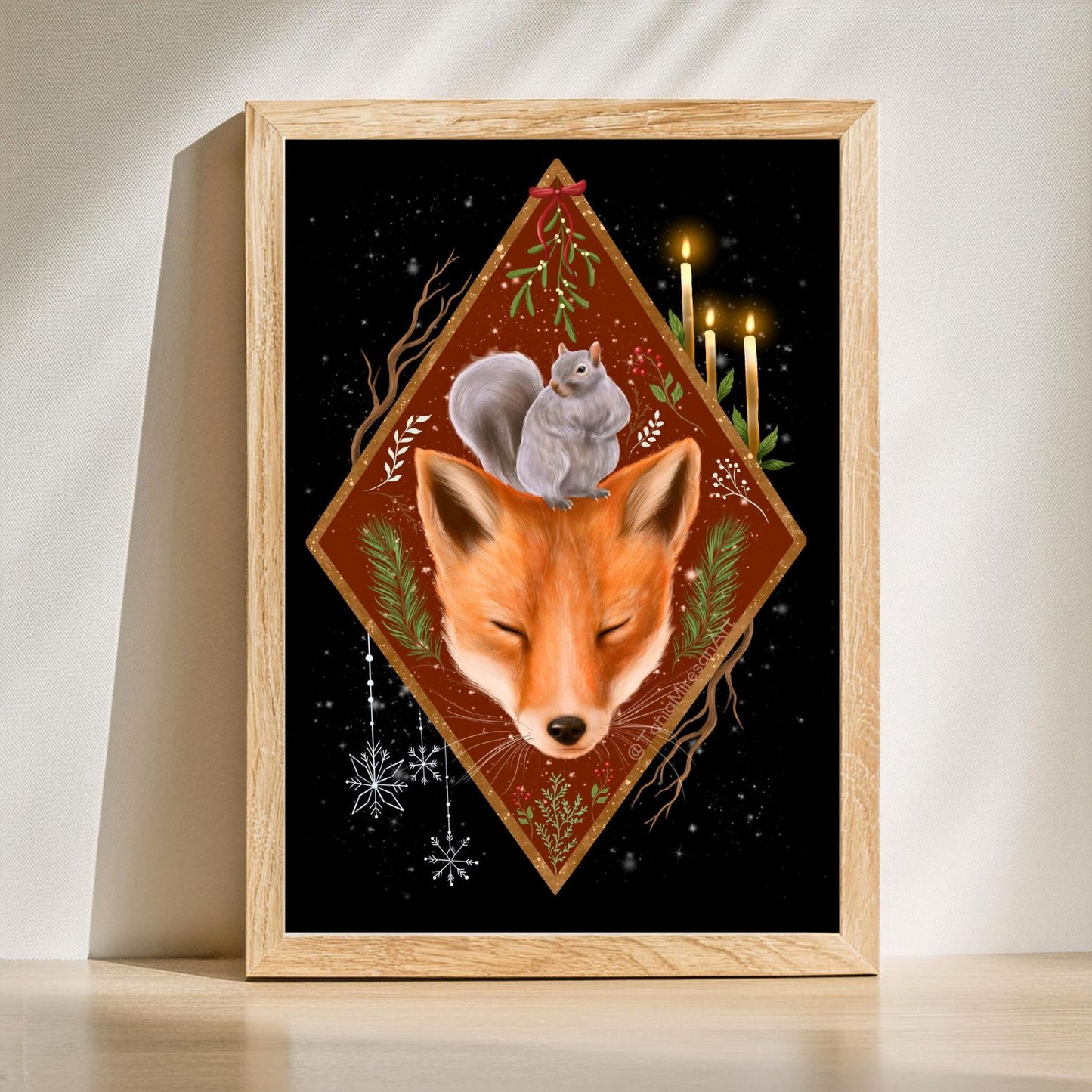 Christmas Fox Fine Art Print