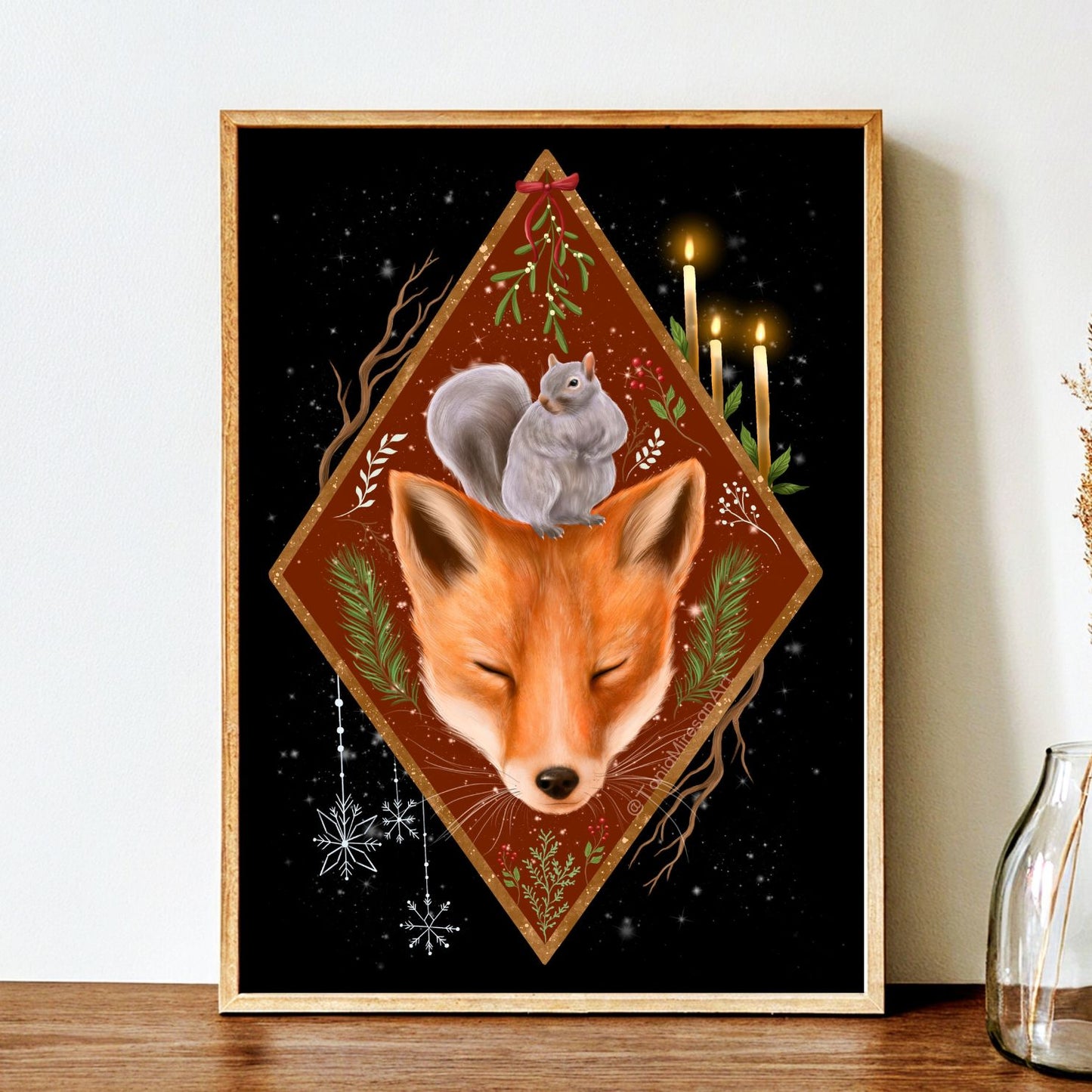 Christmas Fox Fine Art Print