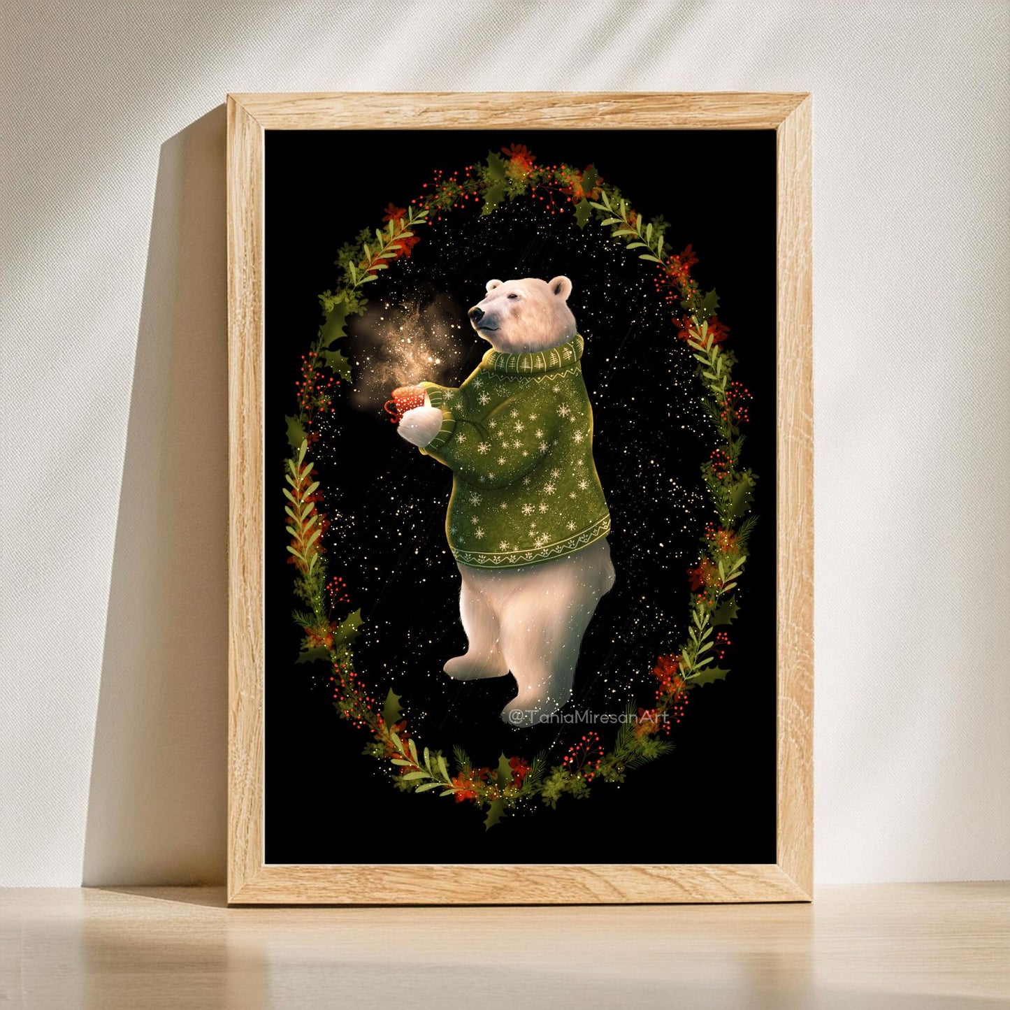 Christmas Polar Bear Fine Art Print