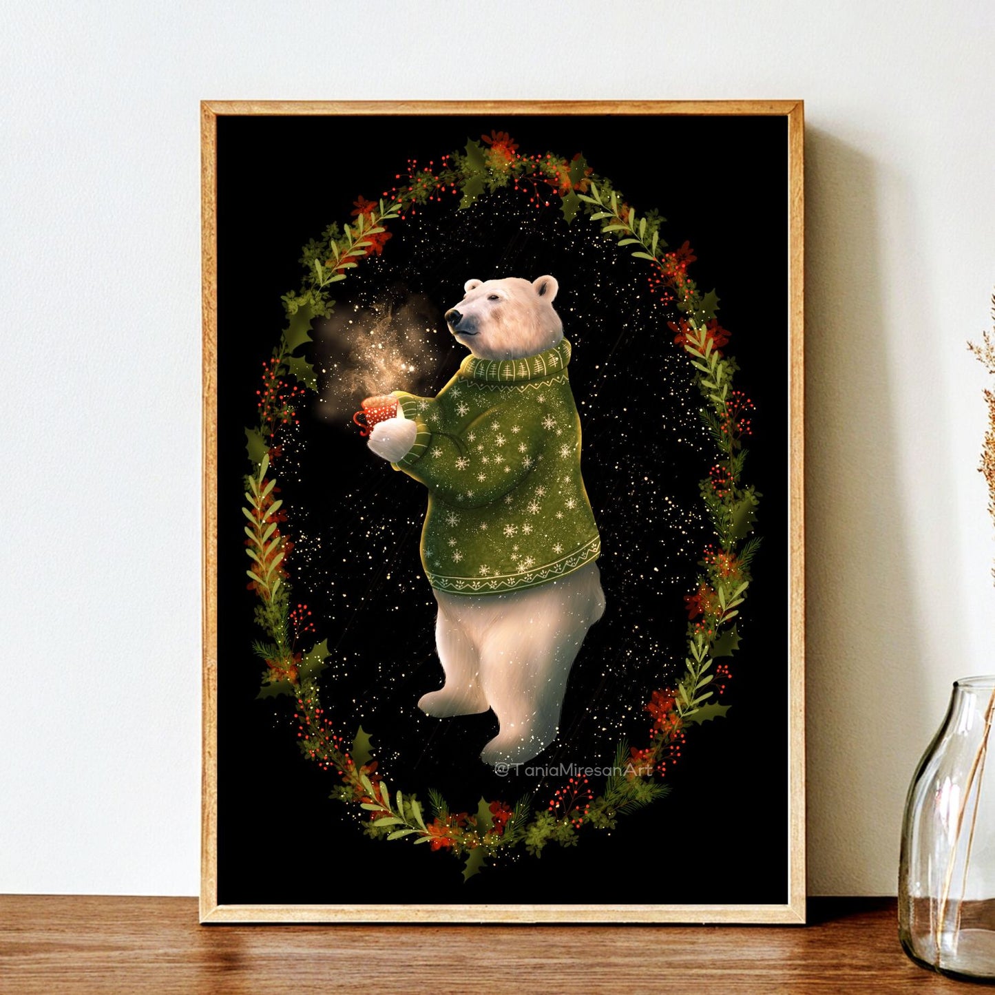 Christmas Polar Bear Fine Art Print