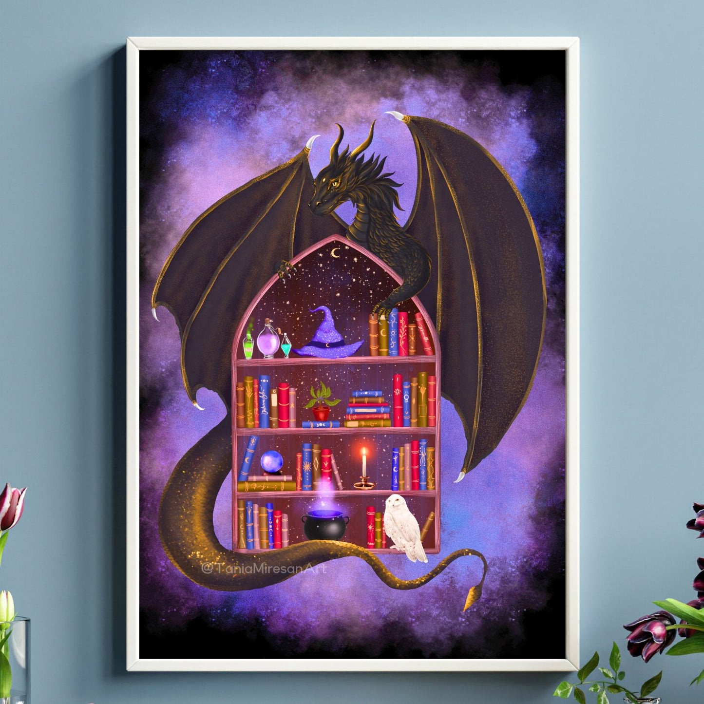 Dragon Library Fine Art Print