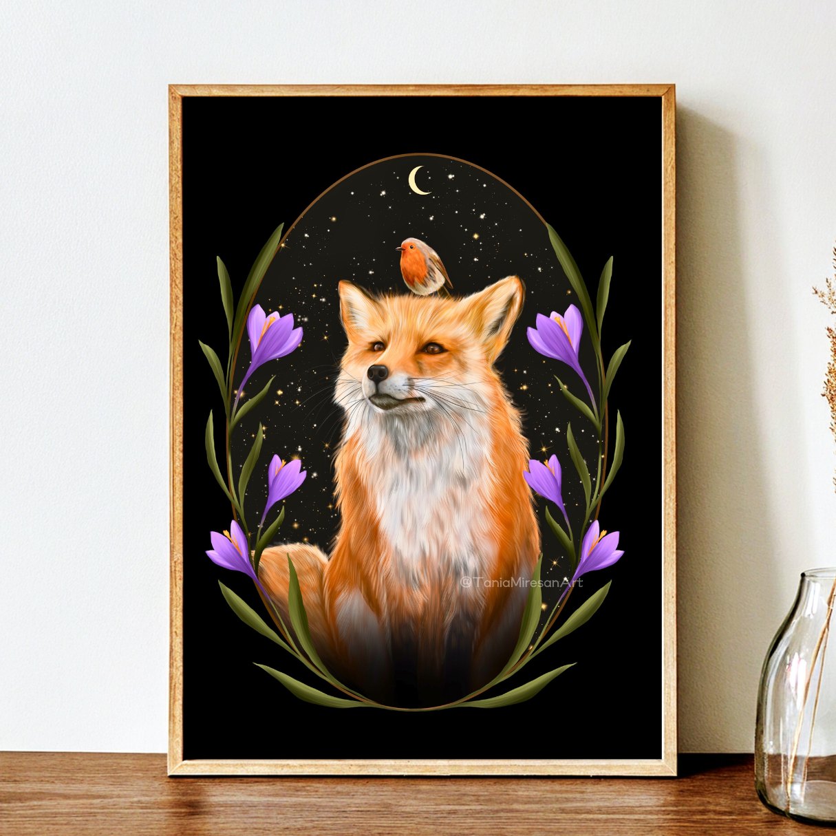 Fox and Robin Fine Art Print