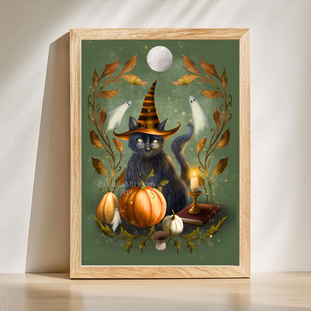 Halloween Cat Fine Art Print