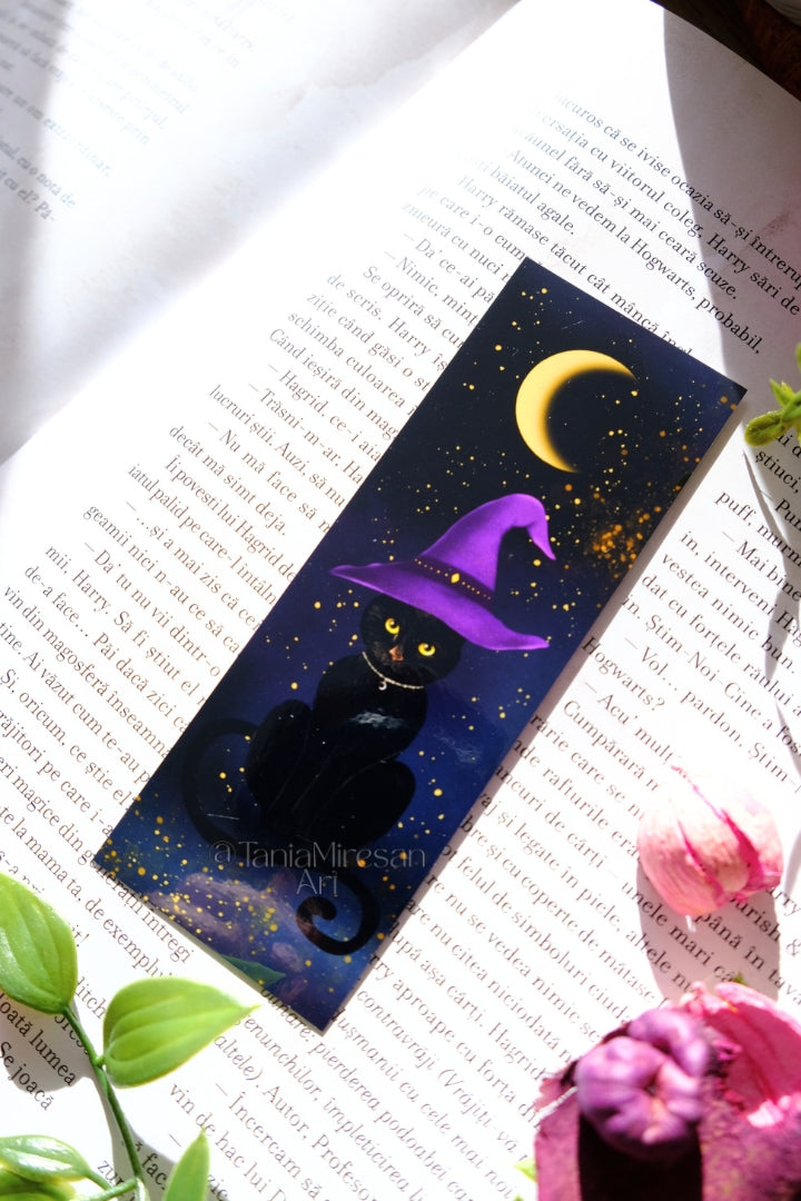 Magical Witch Cat Bookmark