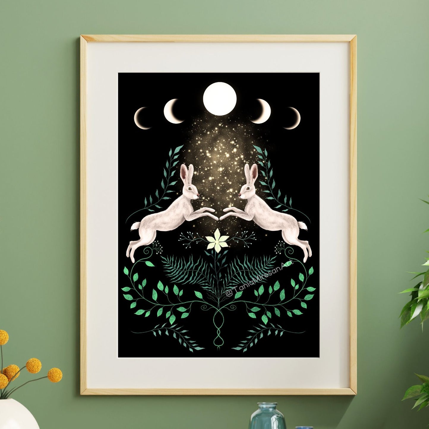 Moon Hares Fine Art Print