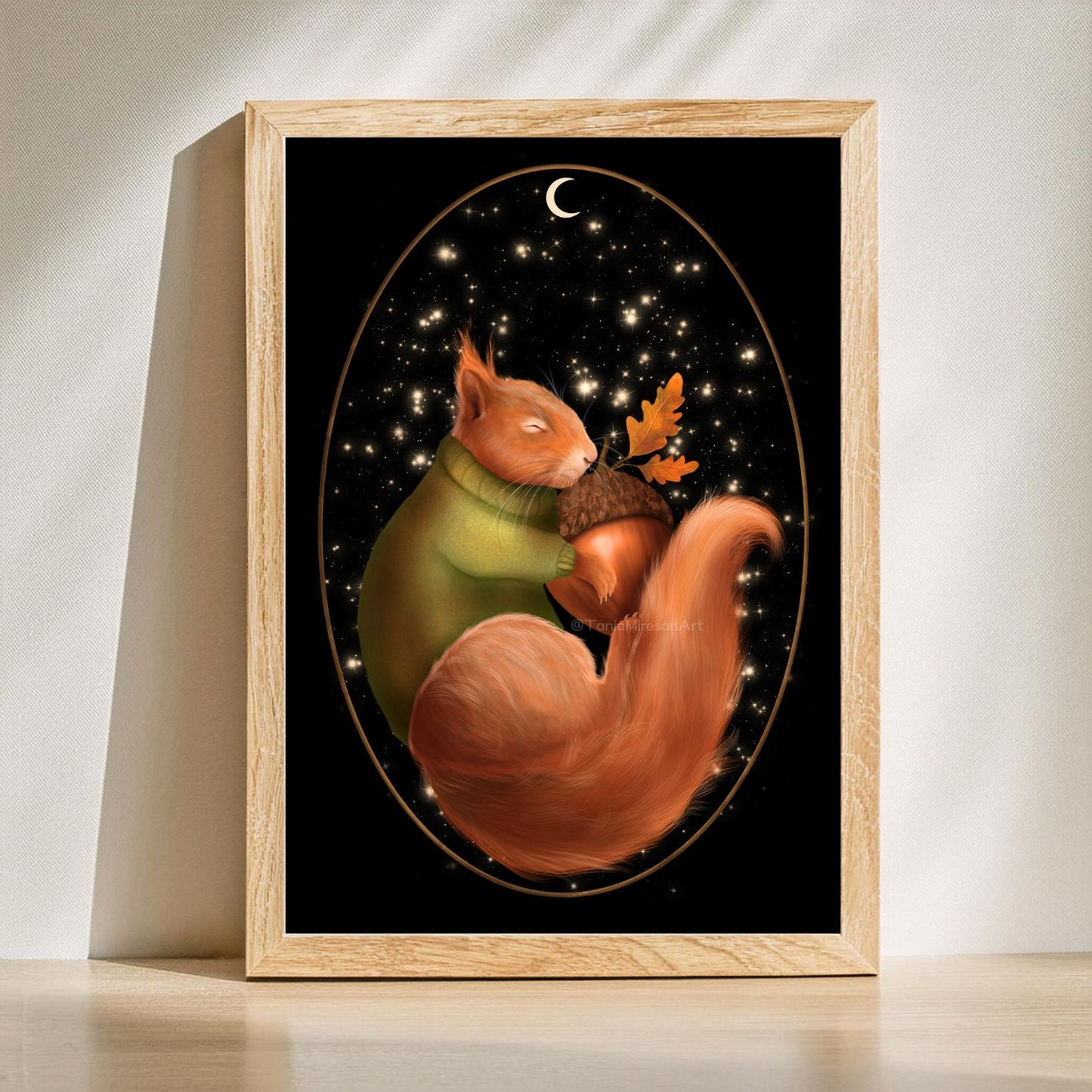 Sleeping Squirrel Fine Art Print