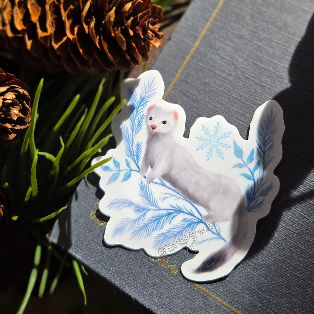 Snow Weasel Sticker