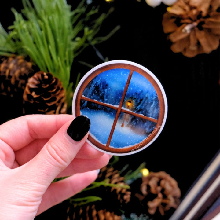 Snowy Window Sticker