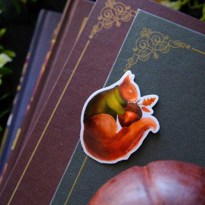 Sleeping Squirrel Sticker