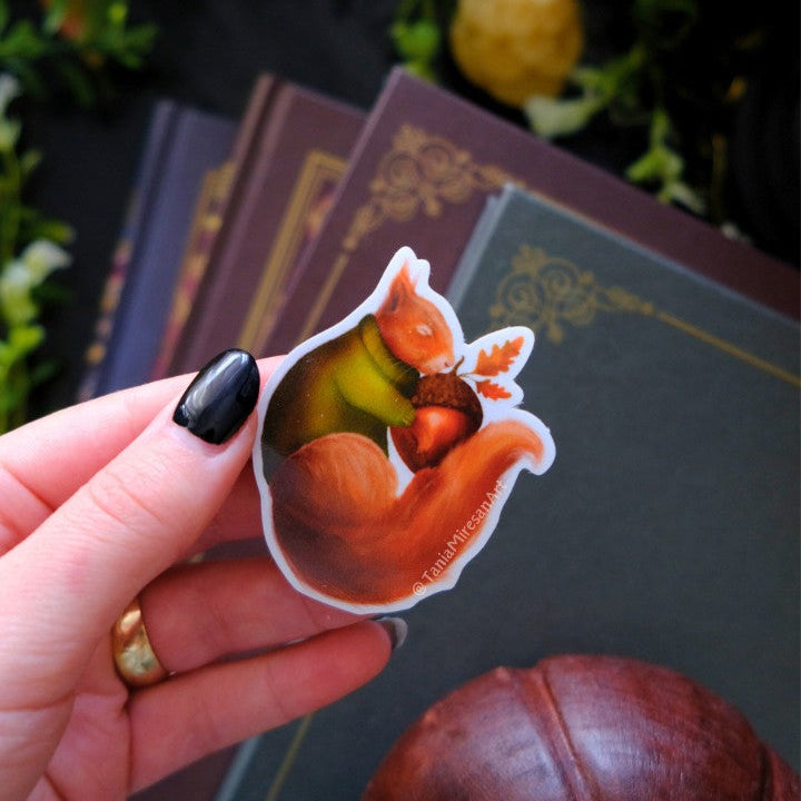 Sleeping Squirrel Sticker
