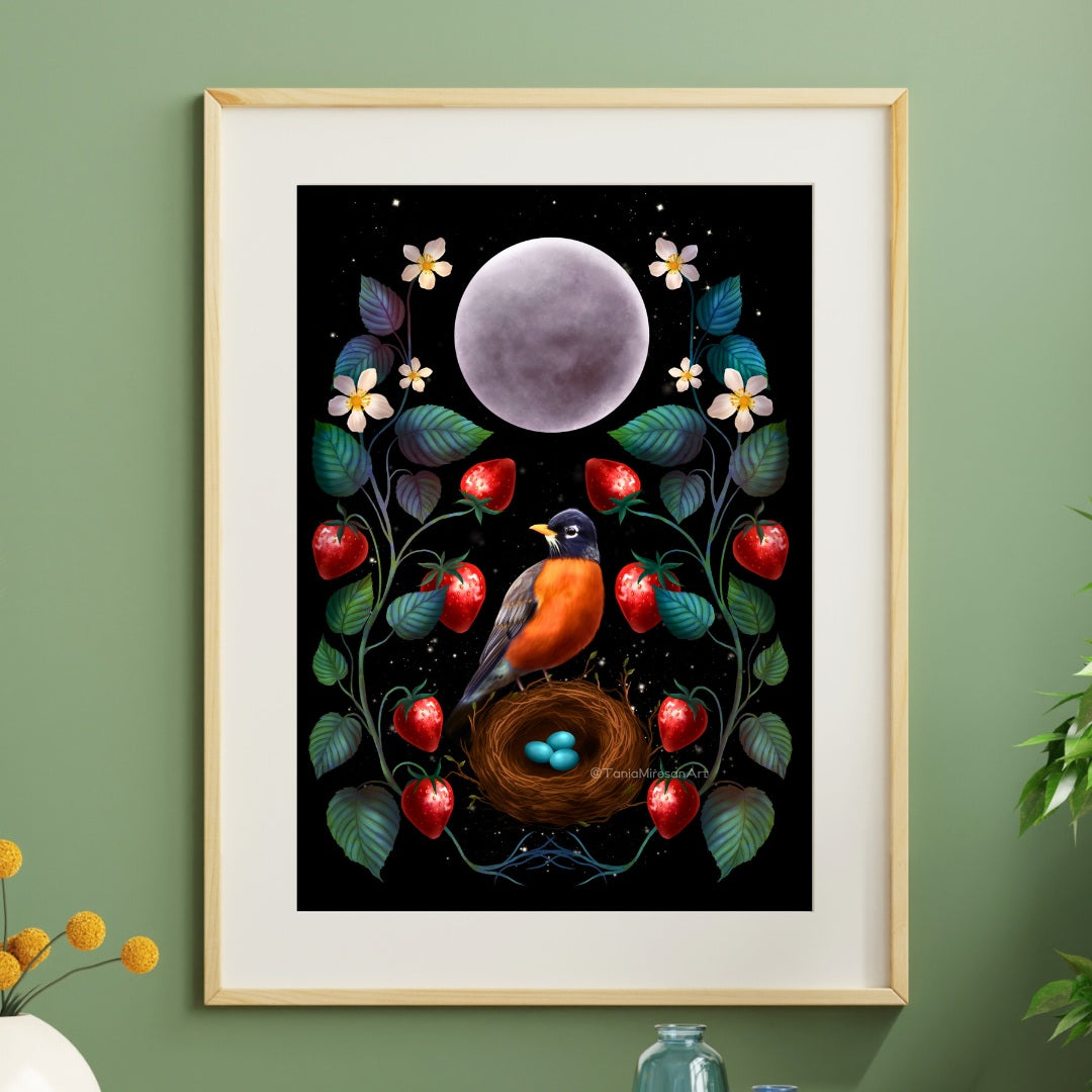 Strawberry Moon Fine Art Print