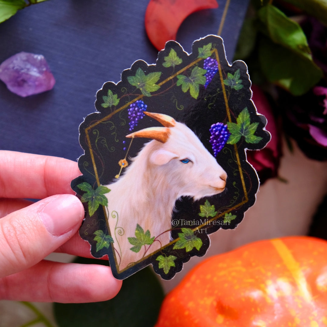 Whimsical Goat Sticker