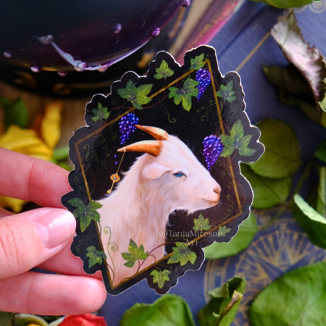 Whimsical Goat Sticker