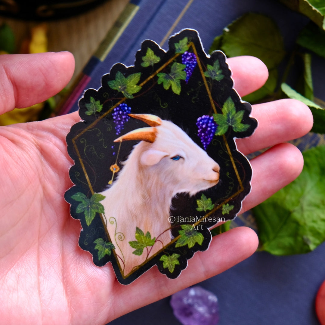 Whimsical Goat Sticker