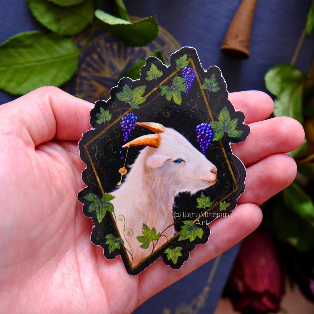 Whimsical Goat Sticker