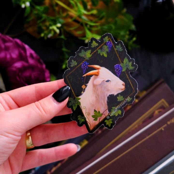 Whimsical Goat Sticker