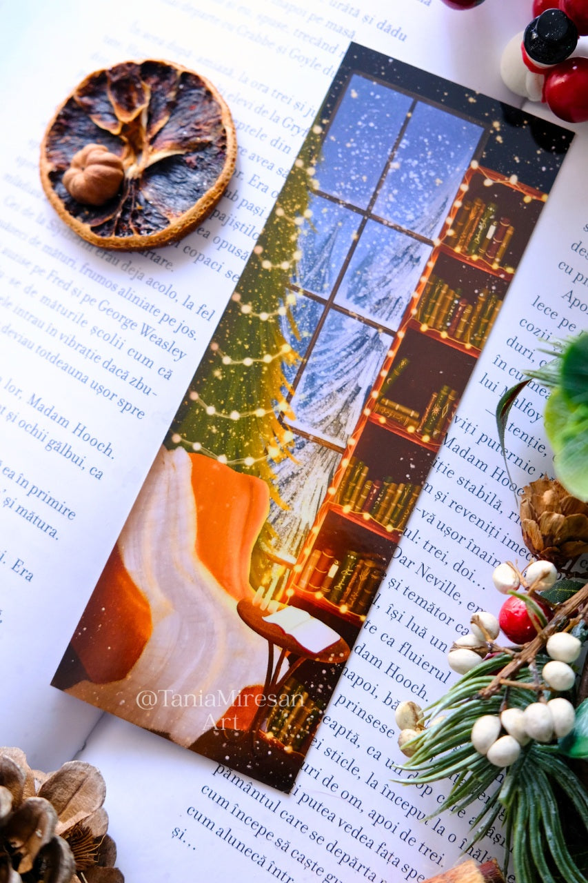 Winter Reading Nook Bookmark