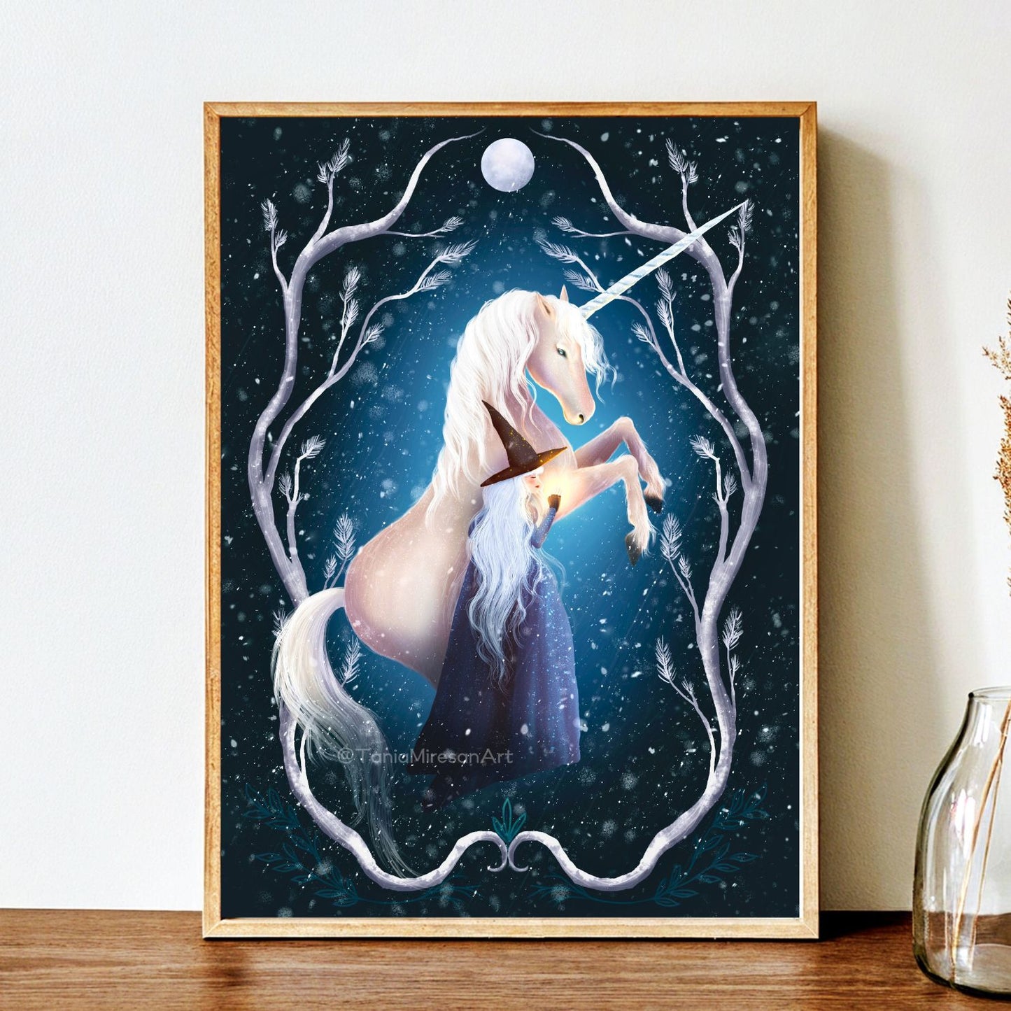 Winter Unicorn Fine Art Print
