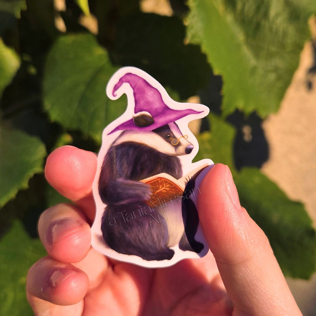 Wizard Badger Sticker