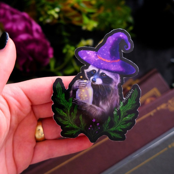Wizard Raccoon Sticker